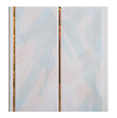 20cm breite mittlere Nut PVC Deckenpaneele Wasserdichte Platten für Badezimmer / Wasserdichte Badezimmer Deckenpaneele mit goldenen Linien