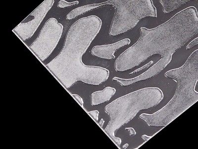 2mm Strukturierte Polystyrolplatten für Duschabtrennungen, verschiedene Muster, klare PS-Platten für Trennwände