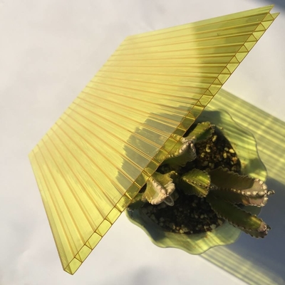 4mm - 10mm Polycarbonats-Blatt, gelbes -Blatt-großes helles Getriebe