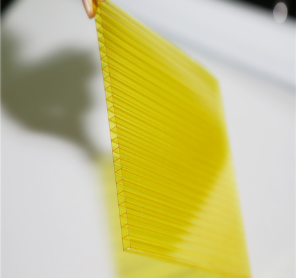 4mm - 10mm Polycarbonats-Blatt, gelbes -Blatt-großes helles Getriebe
