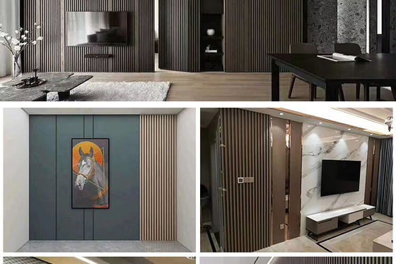 OEM Hohl Holzmaserung Marmor Farbe Wpc Holzlatten Wandpaneel Verkleidung Innenraum