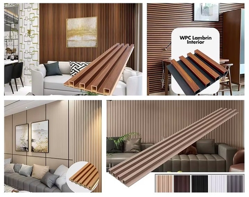 PVC-Schlitten-Akustikplatten dekorative WPC-Platten für Wand und Decke