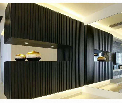 160MM WPC Grille Slat 3D Pvc Fluted Wall Panels Waterproof