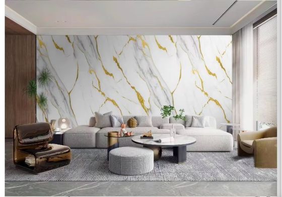 Wasserdichte PVC-Feststoff-UV-Marmorbleche für Wanddekorationen 1220x2440x3mm