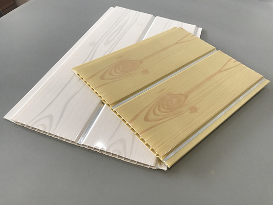 200 × 5,95M Innenraum Künstlerische PVC Holzverkleidungsplatten für Restaurant 7mm Dicke 8 Zoll PVC Deckenpaneel beliebte Holzfarbe