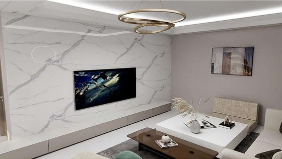 Warmverkauf 3mm UV-Marmorblech weißes PVC-Wandbild 1220*2440mm UV-Blatt für Innenarchitektur