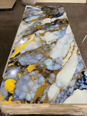 Hochglänzende, wasserfeste, UV-beschichtete Marmor-Wandpaneele, UV-Marmorplatten für Innenwände