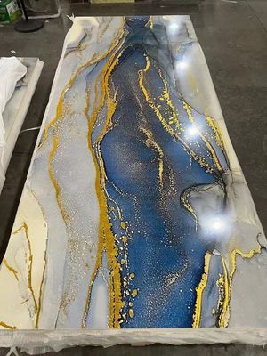 Hochglänzende, wasserfeste, UV-beschichtete Marmor-Wandpaneele, UV-Marmorplatten für Innenwände