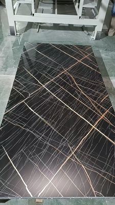 Graue Farbe UV-Marmor-Wandpaneele wasserdichte Kunststoff-Marmorplatte für Badezimmer, beliebtes UV-Marmol in Lateinamerika