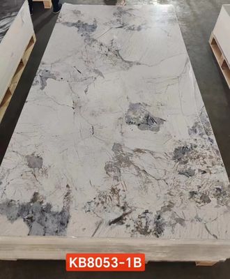 3mm 3D beliebte UV-PVC-Marmorbleche Trockenwand SPC Dekorationswandplatten