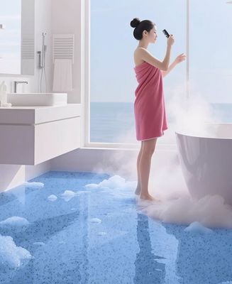 Einfach zu installieren Epoxy-farbige Sand Fußbodenfarbe für den Außenbereich mit zwei Teilen Quarz-Epoxy-Bemalung Farbige Epoxy-Bodenbelag