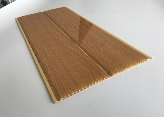 Mittlere Nutdruck PVC-Holzpaneele Einfach zu installierende Holzfarben-PVC-Paneele Oberflächenfeuerhemmend