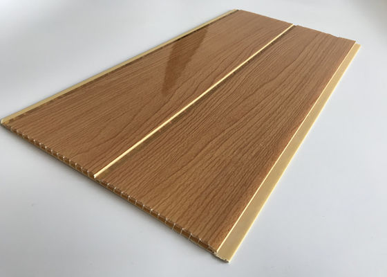 Mittlere Nutdruck PVC-Holzpaneele Einfach zu installierende Holzfarben-PVC-Paneele Oberflächenfeuerhemmend