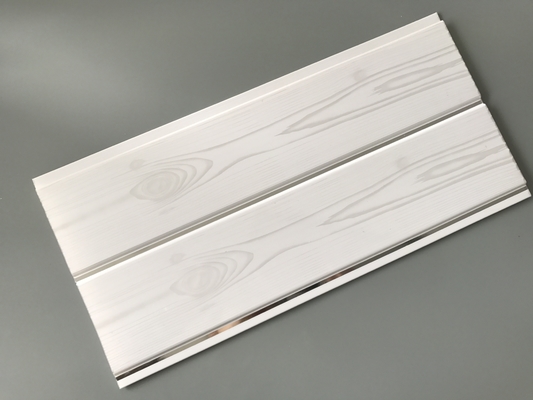 Druckoberfläche-Plastikwand-Zwischenlagen-Platten, weiße hölzerne Täfelung für Wände