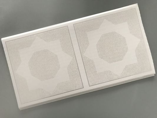 300mm übertragene Druckplatten aus PVC-Decken mit Spitzenstern Dekorative Verkleidungsplatten Dekorative Wandplatten für die Küche