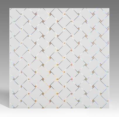 Heiße stempelnde Oberflächen-PVC-Decke deckt flache Brett-Art Klimamaterial mit Ziegeln
