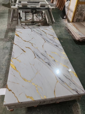 PVC-Marmorblech, SPC-Stein, Kunststoffwandplatten, umweltfreundliche UV-Beschichtung, Marmorbleche, Dekorationsmaterial für Innenwände